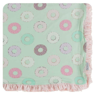 Ruffle Toddler Blanket - Pistachio Donuts KicKee Pants