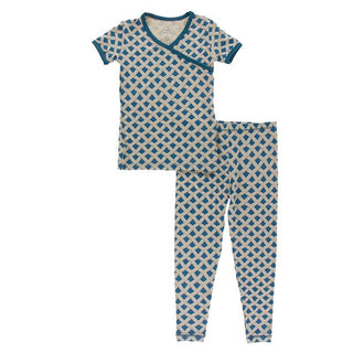 KicKee Pants Short Sleeve Kimono Pajama Set - Blueberry Pie