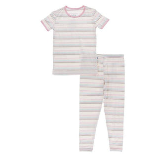 KicKee Pants Short Sleeve Pajama Set - Cupcake Stripe