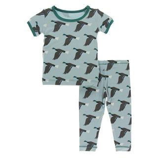 KicKee Pants Short Sleeve Pajama Set - Jade Mallard Duck