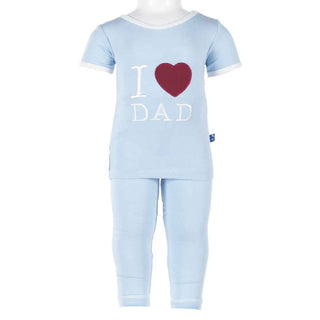 KicKee Pants Short Sleeve Pajama Set, Pond I Love Dad