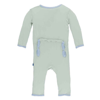 KicKee Pants Solid Coverall - Aloe with Pond