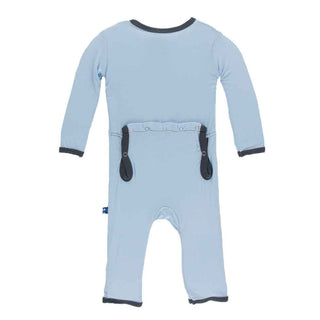 KicKee Pants Solid Coverall - Pond with Stone