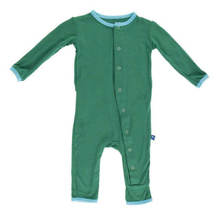 KicKee Pants Solid Coverall - Shady Glade with Confetti