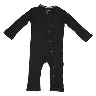 KicKee Pants Solid Coverall with Snaps - Midnight