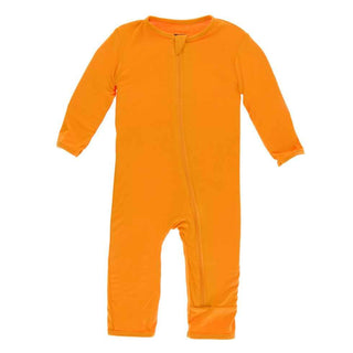 KicKee Pants Solid Coverall with Zipper - Apricot