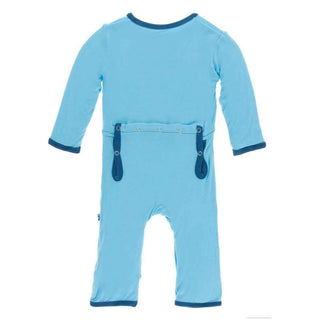 Solid Coverall with Zipper - Confetti with TwilightKicKee PantsSize: 3-6 Months