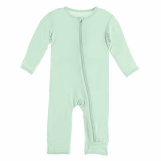 KicKee Pants Solid Coverall with Zipper - Pistachio
