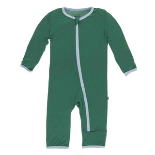 KicKee Pants Solid Coverall with Zipper - Shady Glade with Pond