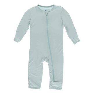 KicKee Pants Solid Coverall with Zipper - Spring Sky