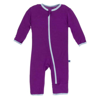 KicKee Pants Solid Coverall with Zipper - Starfish with Pond