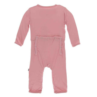 KicKee Pants Solid Coverall with Zipper - Strawberry