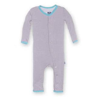 KicKee Pants Solid Fitted Coverall - Feather with Confetti