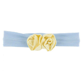 KicKee Pants Solid Flower Headband Pond with Wallaby, One Size