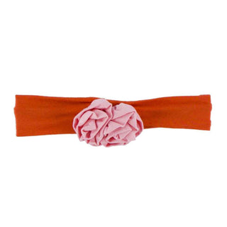 KicKee Pants Solid Flower Headband Poppy with Lotus, One Size