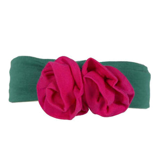 KicKee Pants Solid Flower Headband Shady Glade with Prickly Pear, One Size