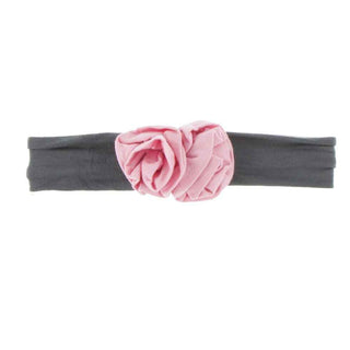 KicKee Pants Solid Flower Headband Stone with Lotus, One Size