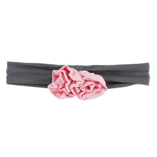 KicKee Pants Solid Flower Headband Stone with Lotus, One Size