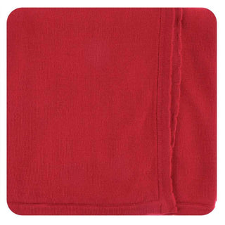KicKee Pants Solid Knit Blanket EH - Flag Red, One Size EH