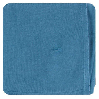 KicKee Pants Solid Knitted Stroller Blanket - Blue Moon, One Size WC20