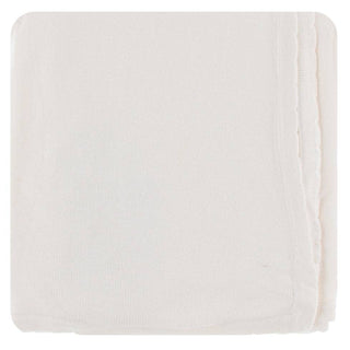 Solid Bamboo Knitted Stroller Blanket - Natural, One Size WC20 KicKee Pants Size: One Size