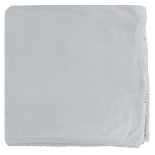 KicKee Pants Solid Knitted Throw Blanket - Illusion Blue