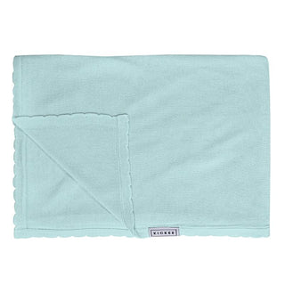 KicKee Pants Solid Knitted Throw Blanket - Summer Sky, One Size SP21