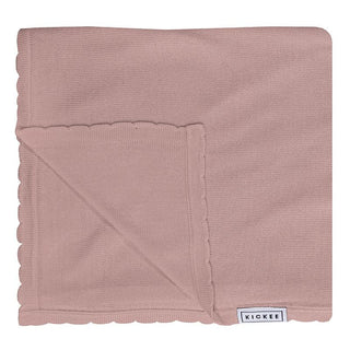 KicKee Pants Solid Knitted Toddler Blanket - Antique Pink, One Size SP21
