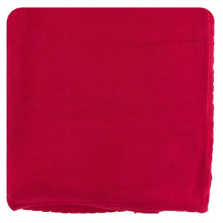 KicKee Pants Solid Knitted Toddler Blanket - Crimson, One Size WC20