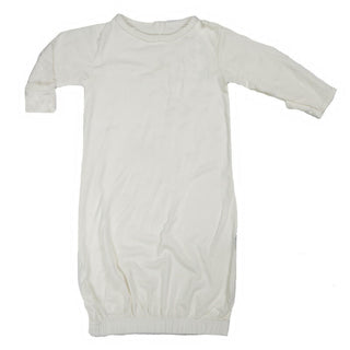 KicKee Pants Solid Layette Gown - Natural
