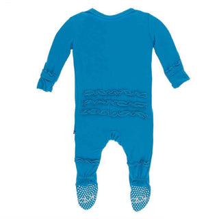 KicKee Pants Solid Muffin Ruffle Footie with Snaps - Amazon