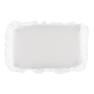Solid Bamboo Ruffle Changing Pad Cover - Natural, One Size (SP21) Diapering