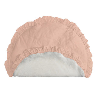 KicKee Pants Solid Sherpa-Lined Ruffle Fluffle Playmat - Peach Blossom - One Size