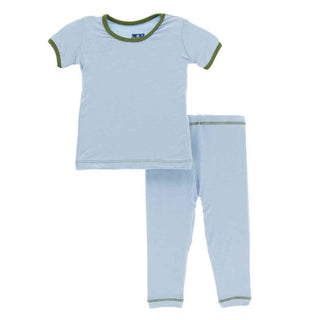 KicKee Pants Solid Short Sleeve Pajama Set, Pond with Moss