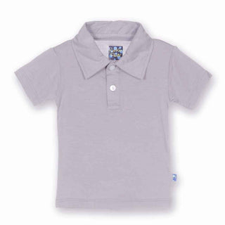 KicKee Pants Solid Short Sleeve Polo, Feather