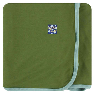 KicKee Pants Solid Swaddling Blanket - Moss with Shore, One Size