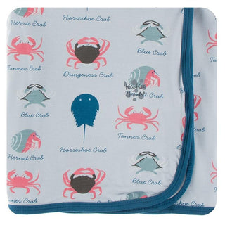 KicKee Pants Swaddling Blanket - Dew Crab Types