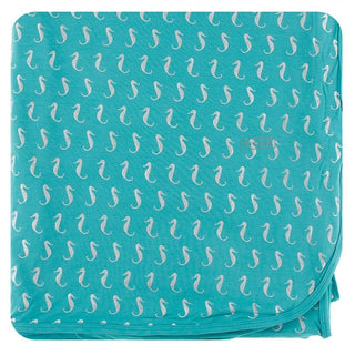 KicKee Pants Throw Blanket - Neptune Mini Seahorses