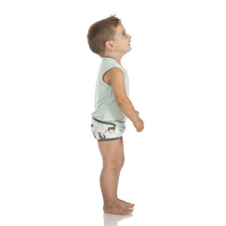 KicKee Pants Training Pants Set - Natural Forest Animals and Zoology Stripe