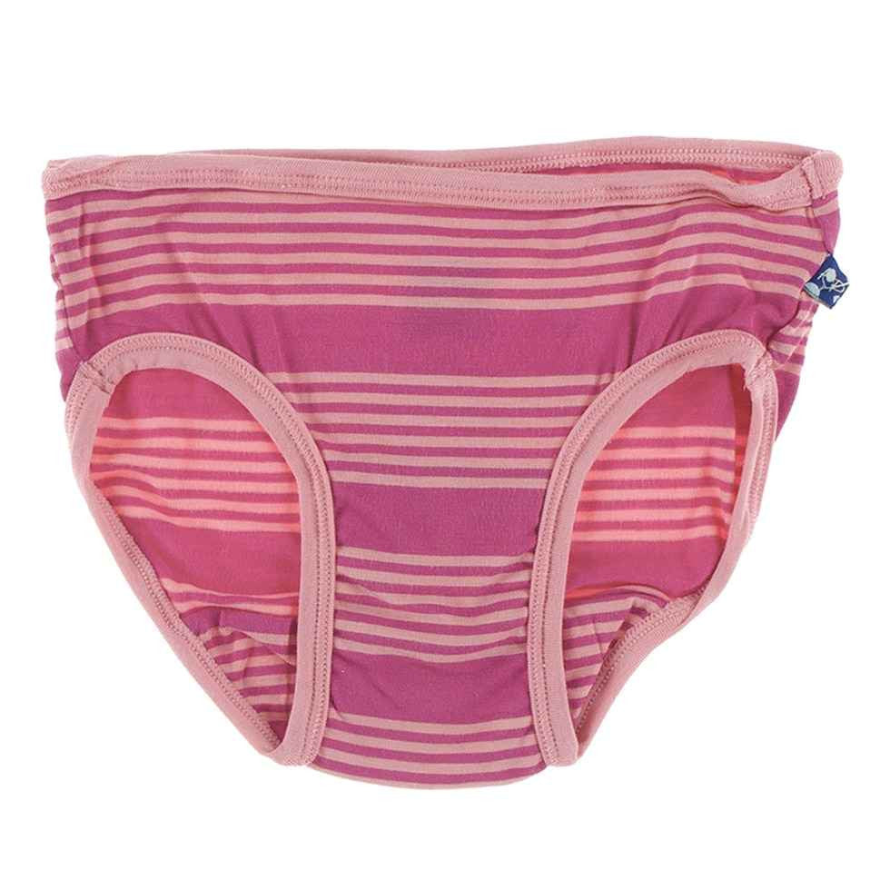 KicKee Pants Girls Underwear Set, Agriculture Stripe & Flowers – Baby Riddle