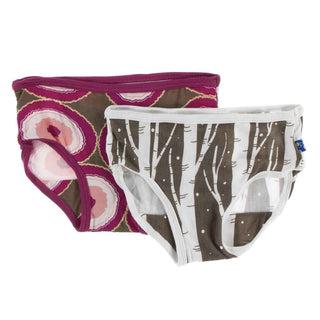 KicKee Pants Underwear Set - Falcon Agate Slices and Falcon Snow