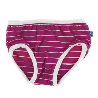 KicKee Pants Underwear Set - Tokyo Dragonfruit Stripe and Apricot Octopus