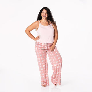 KicKee Pants Women Cami and Print Lounge Pants Pajama Set - Antique Pink Lifeguard