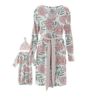 KicKee Pants Women Print Maternity/Nursing Robe and Layette Gown Set - Fresh Air Florist