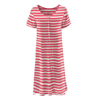 KicKee Pants Womens Print Nursing Nightgown - Hopscotch Stripe