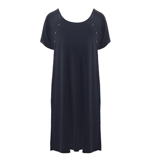 KicKee Pants Womens Solid Labor and Delivery Hospital Gown - Deep Space