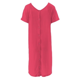 KicKee Pants Womens Solid Labor and Delivery Hospital Gown - Taffy CF21