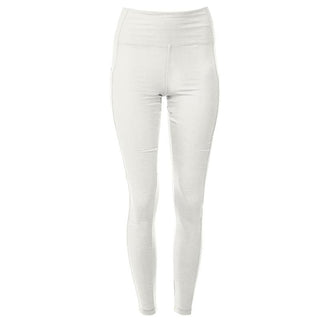 Women's Solid Bamboo Luxe Leggings with Pockets - Natural Pants