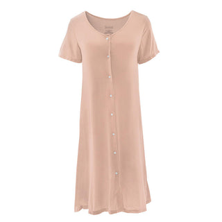 KicKee Pants Womens Solid Nursing Nightgown - Peach Blossom