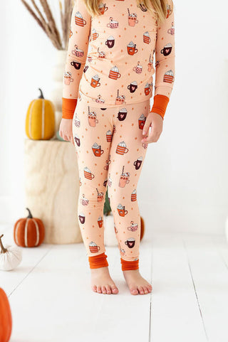 Kiki and Lulu Bamboo Long Sleeve Pajama Set - Pumpkin Spice